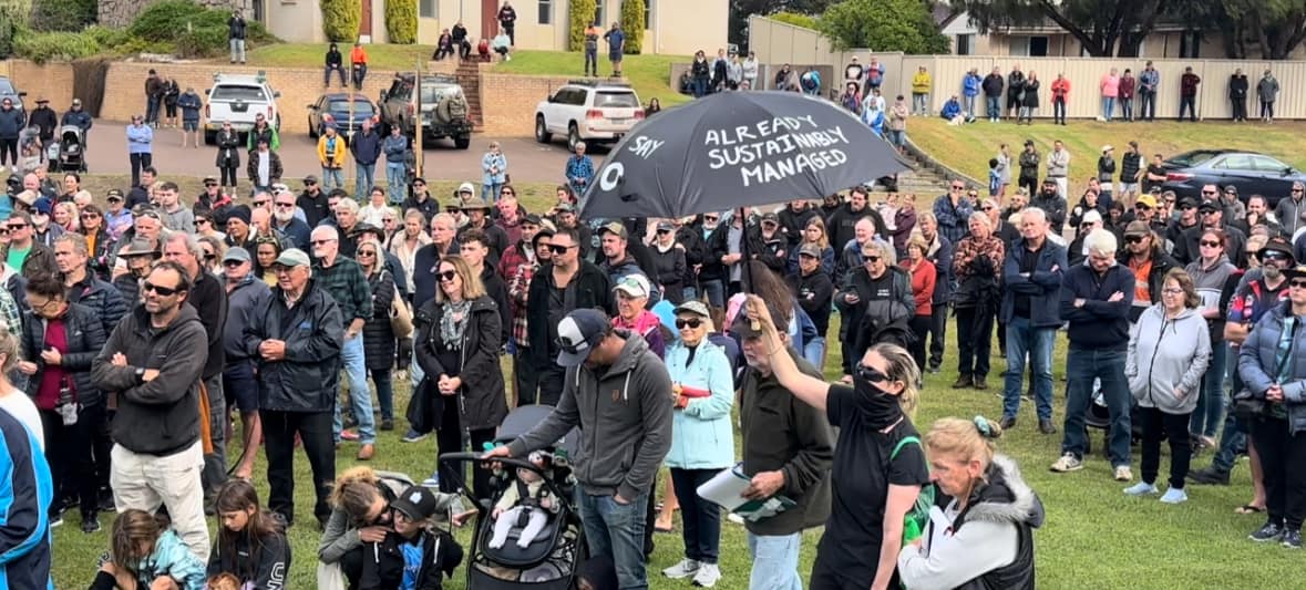 South Coast Marine Park protest