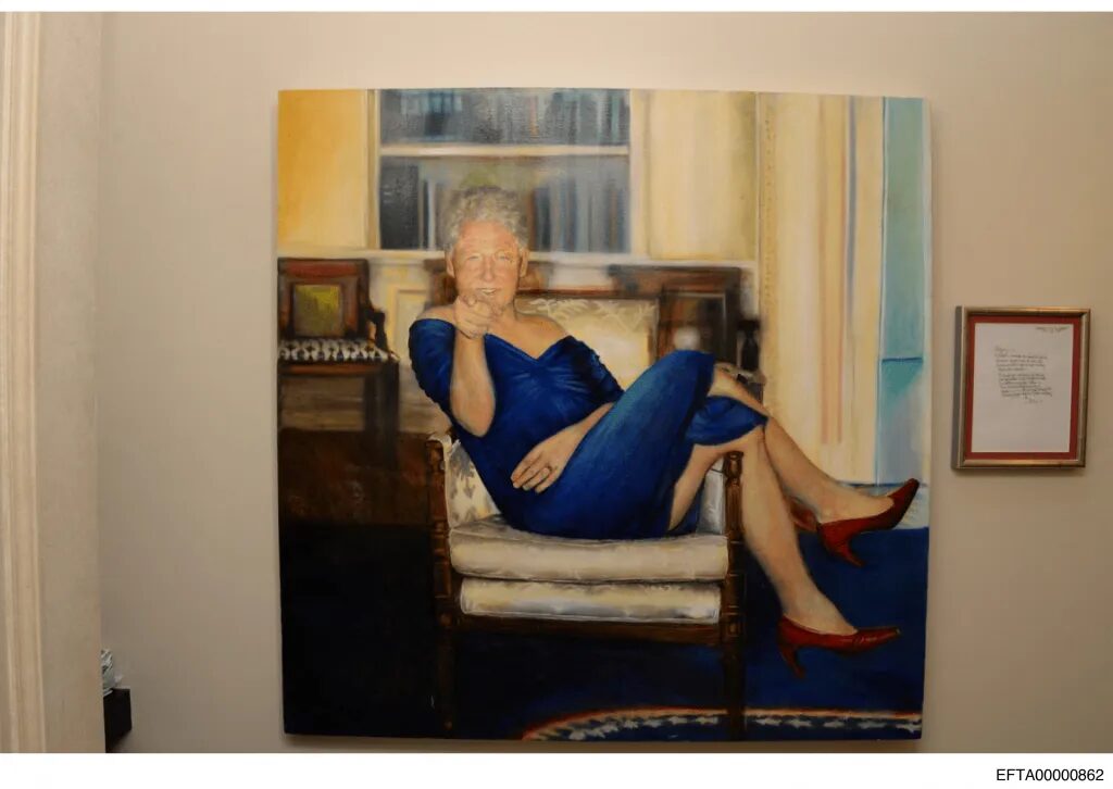 Epstein Files Bill Clinton Painting