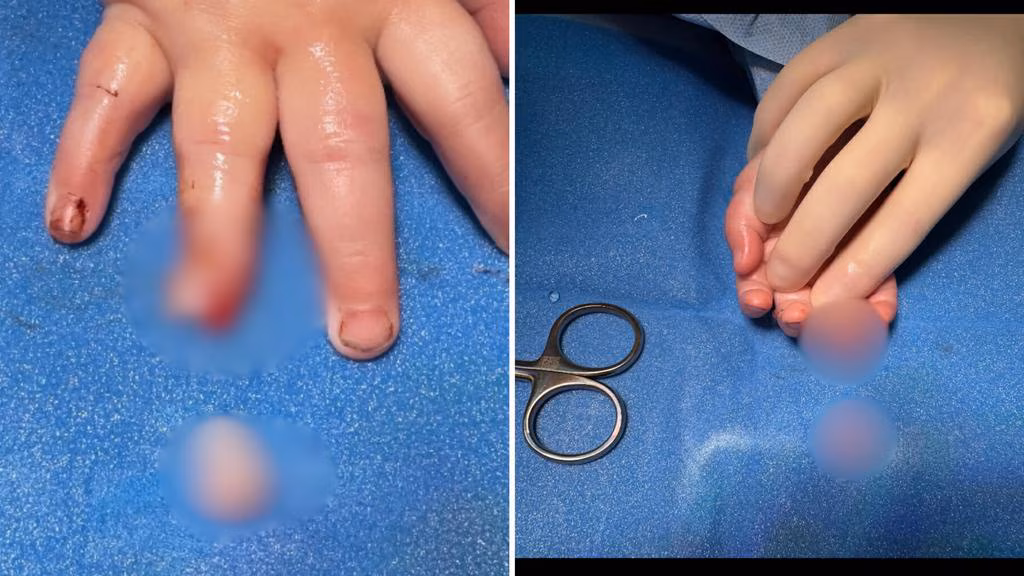 Baby’s finger severed in horrific childcare centre incident