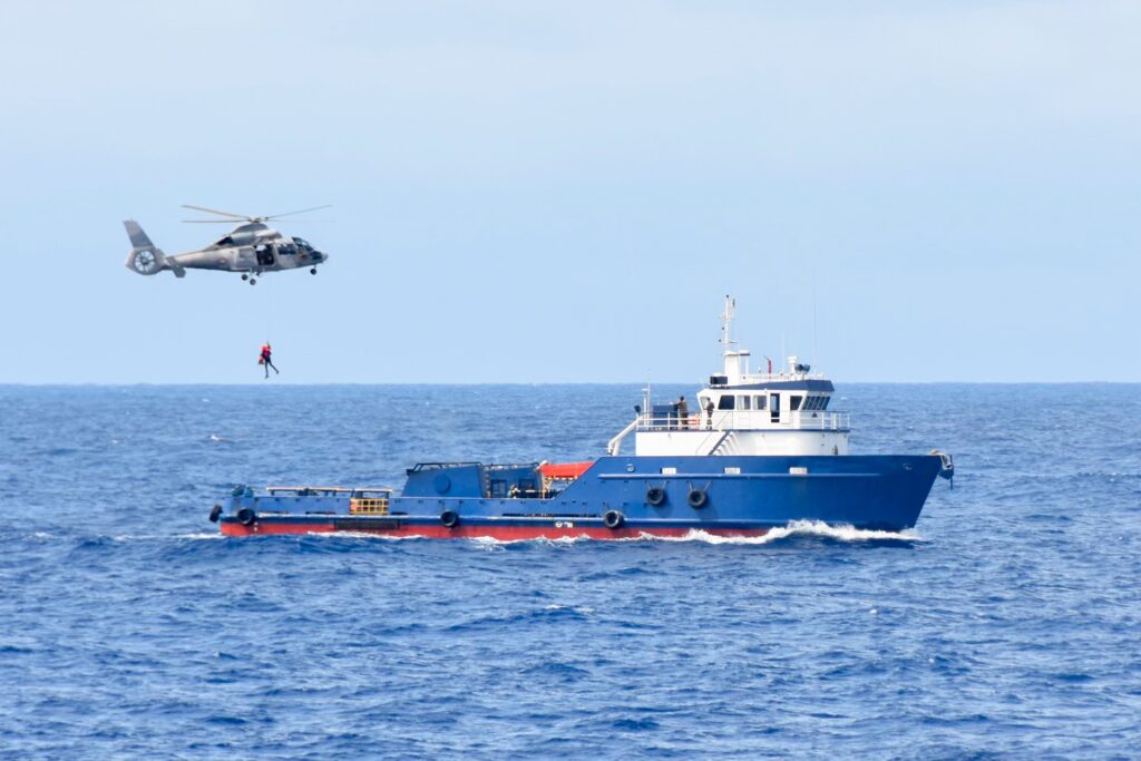 The MV Raider being intercepted by the French Navy (French Embassy Australia)