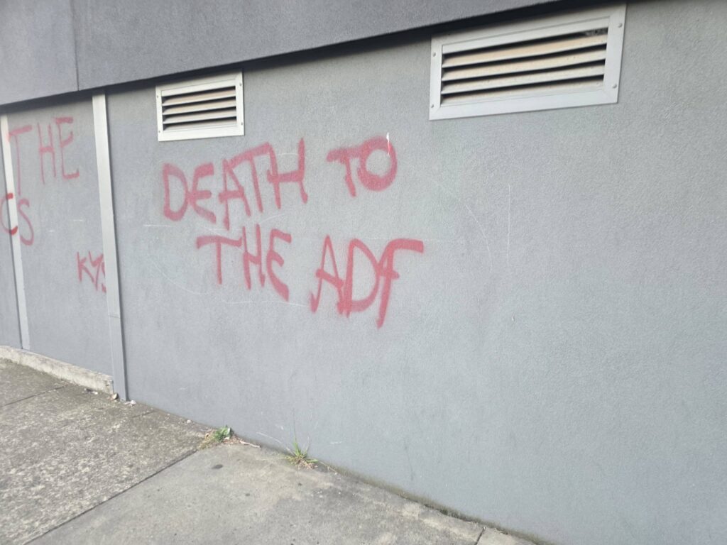 Far-left extremists arrested over vile alleged Anzac Day vandalism spree