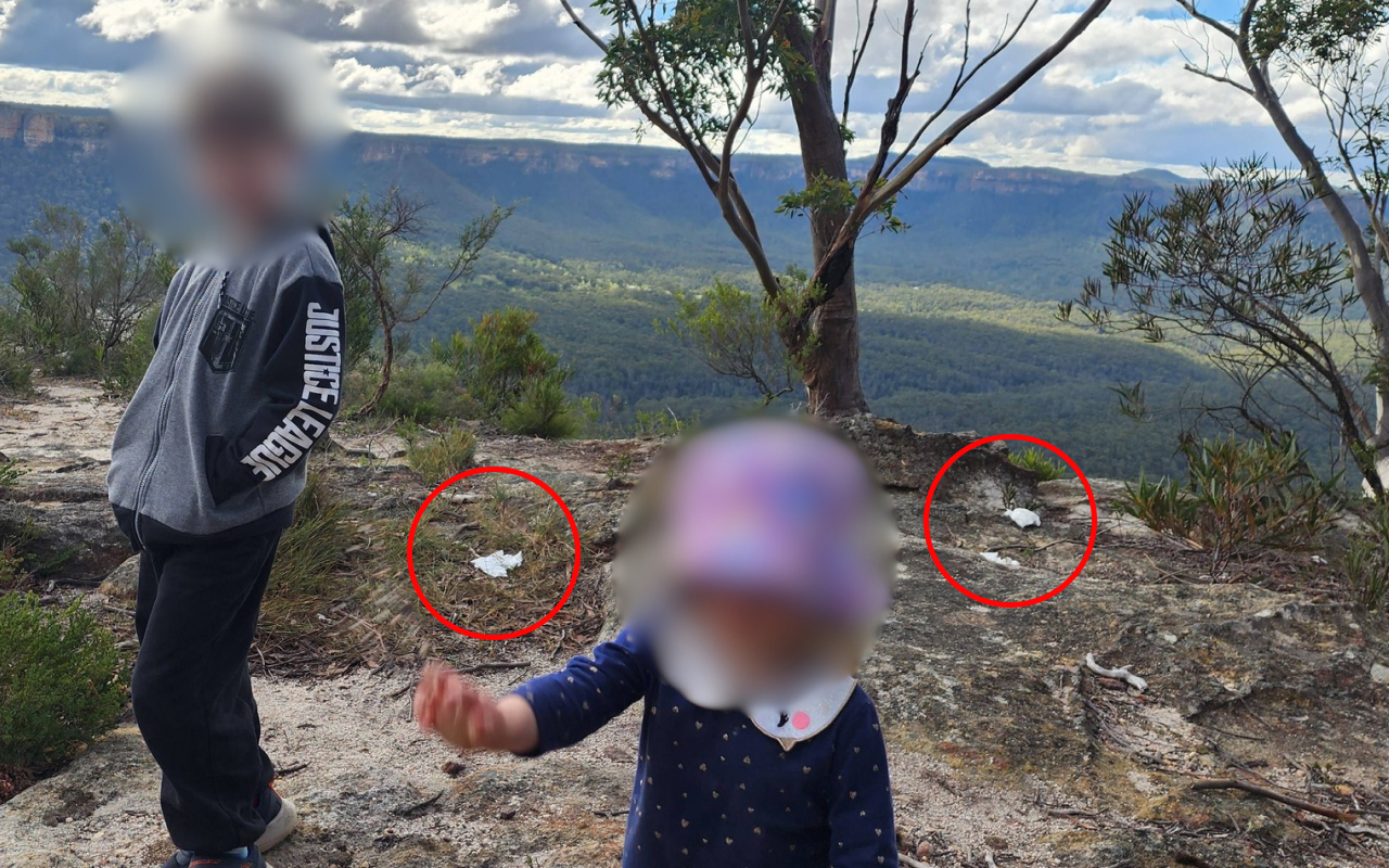 Aussie dad's shock at 'so much human poop' at lookout