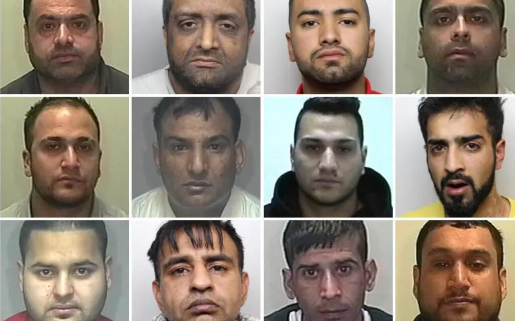 Composite image showing sixteen mugshots of men in neutral settings.