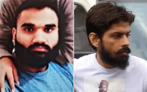 Two bearded men shown in a side-by-side collage: left man in a blue shirt looking at the camera; right man in a white shirt looking to the side near a vehicle.